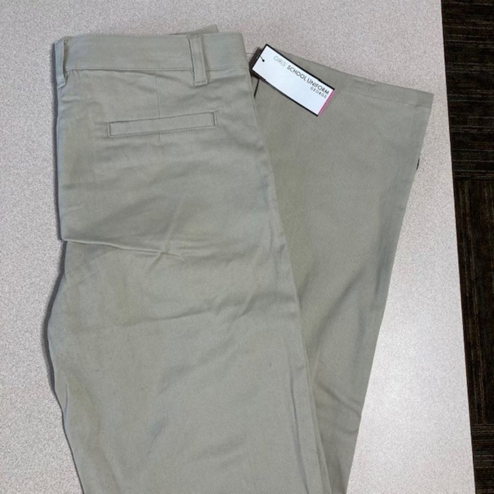 NWT George Girls School Uniform Khaki Pants
